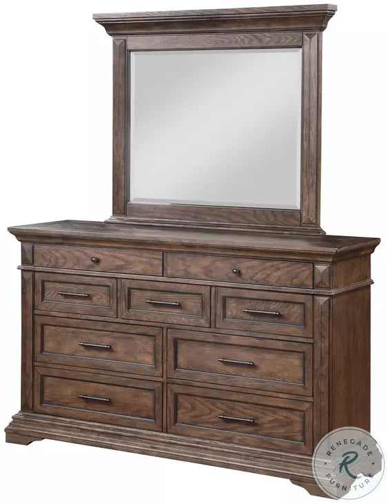 Bella 5 Pce Queen Dresser Mirror Suite