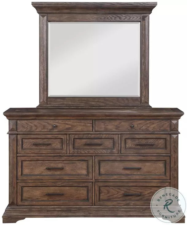 Bella 5 Pce Queen Dresser Mirror Suite