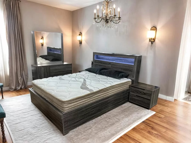 Belleuve 5 PCE QUEEN DRESSER MIRROR SUITE