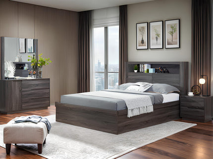 Belleuve 5 PCE QUEEN DRESSER MIRROR SUITE