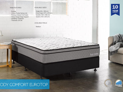 Body Comfort Eurotop Double Mattress