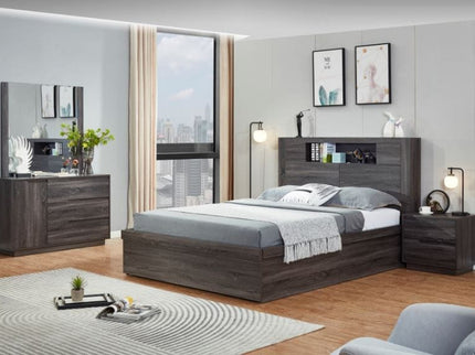 Boston 5 Pce Queen Dresser Mirror Suite