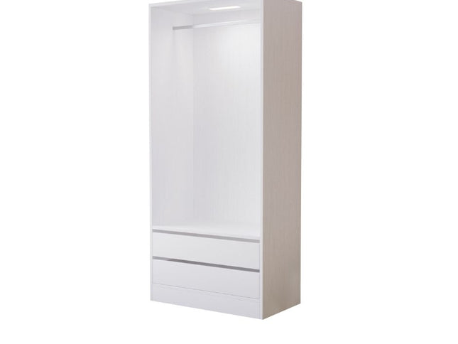 Botany Hanging Wardrobe with Drawers 800 - White