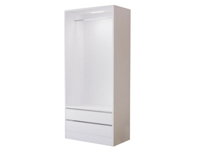 Botany Hanging Wardrobe with Drawers 800 - White