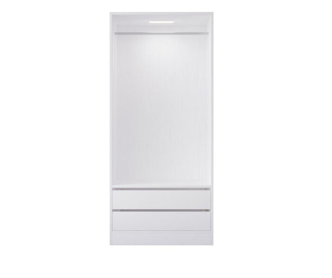 Botany Hanging Wardrobe with Drawers 800 - White