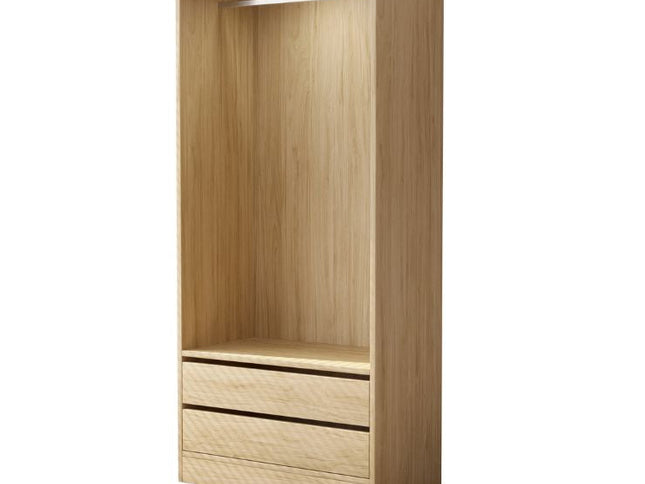Botany Hanging Wardrobe with Drawers 800 - Oak