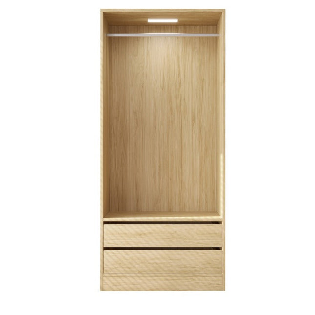 Botany Hanging Wardrobe with Drawers 800 - Oak