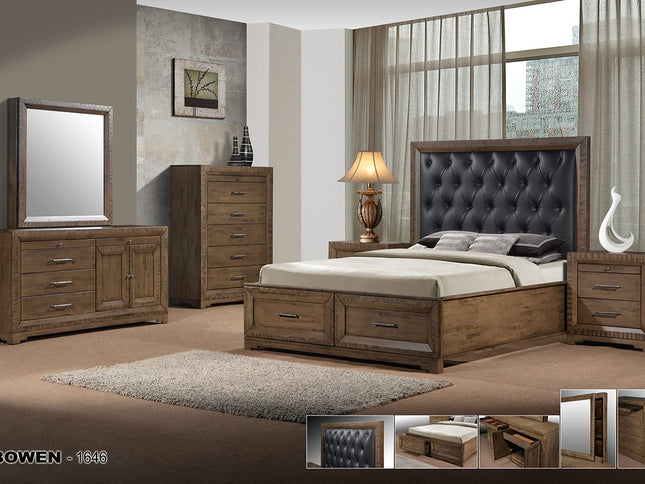 Bowen 5 Pce King Dresser Mirror Suite