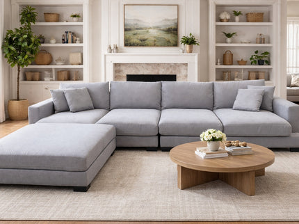 Brisbane 4 Seater With Ottoman - Fifty Shades