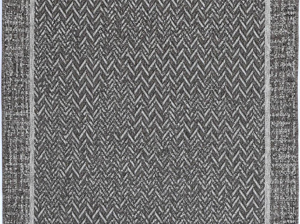 Capri Black Natural Boarder Rug