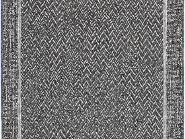 Capri Black Natural Boarder Rug