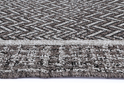 Capri Black Natural Boarder Rug