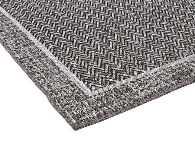 Capri Black Natural Boarder Rug