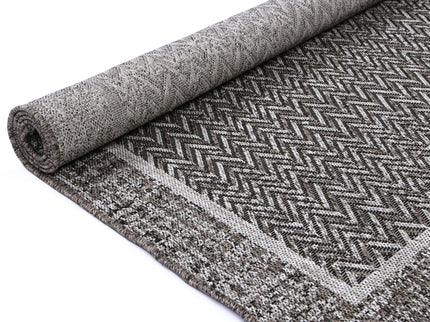 Capri Black Natural Boarder Rug
