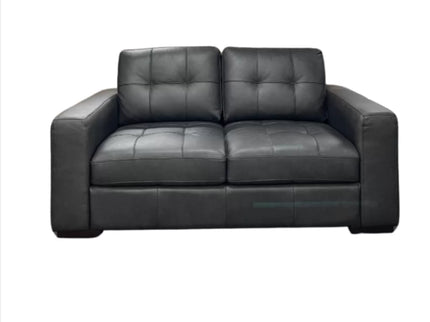 Carly 2 Seater - Charcoal (Leather)
