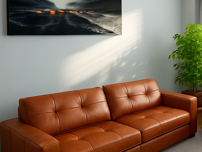 Carly 3 Seater - Chestnut (Leather)