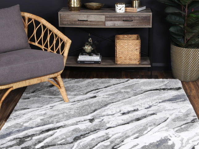 Century Gaius Grey Plush Rug