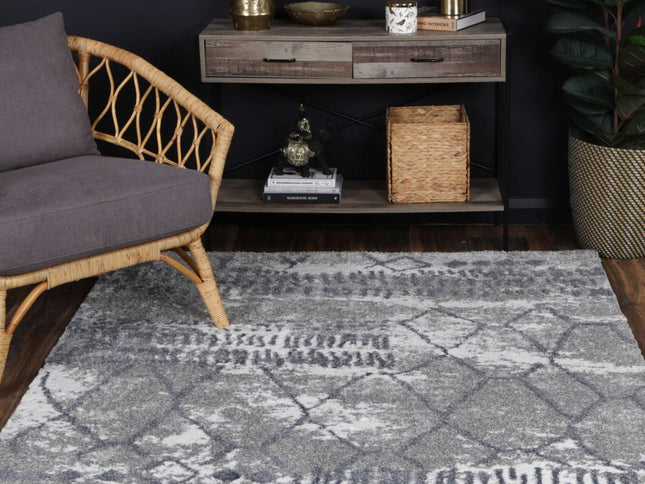 Century Aetius Grey Plush Rug