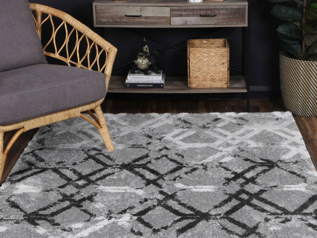 Century Flavius Grey Plush Rug