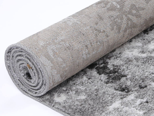 Century Nero Grey Plush Rug