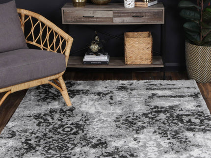 Century Nero Grey Plush Rug