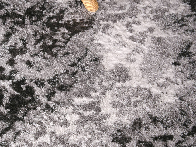 Century Nero Grey Plush Rug