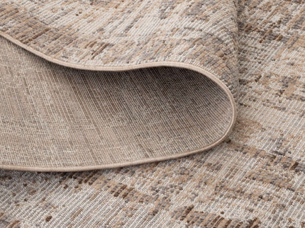 Cherie Distressed Look Watercolour Beige Grey Rug - CH08