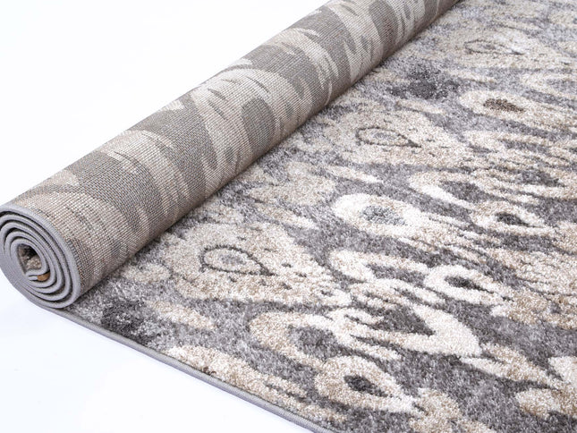 Chelsea Damask Grey Plush Rug