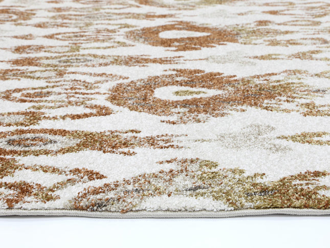 Chelsea Cream and Beige Geometric Ikat Rug