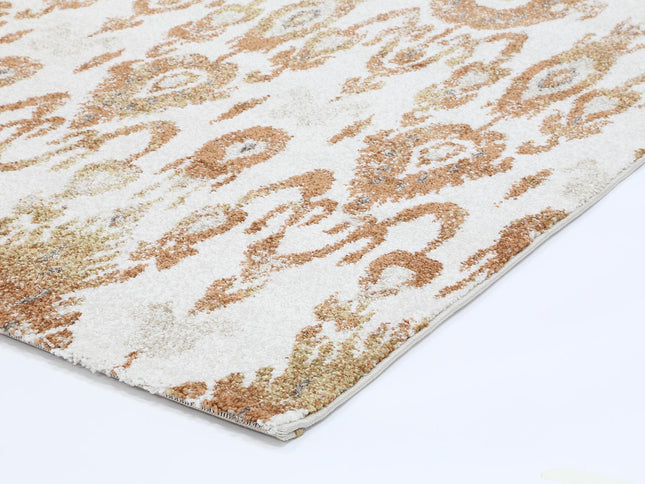 Chelsea Cream and Beige Geometric Ikat Rug