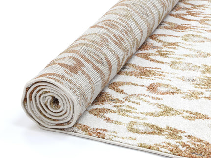 Chelsea Cream and Beige Geometric Ikat Rug