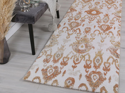 Chelsea Cream and Beige Geometric Ikat Rug