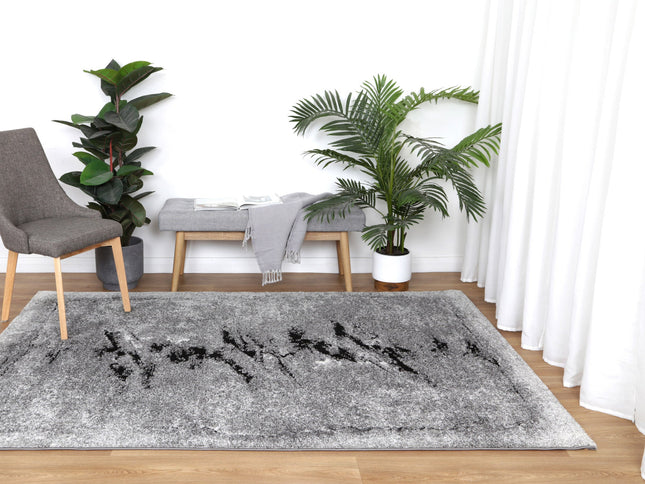 Chelsea Geode Grey Plush Rug