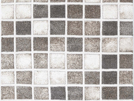Chelsea Patchwork Grey and Beige Plush Rug