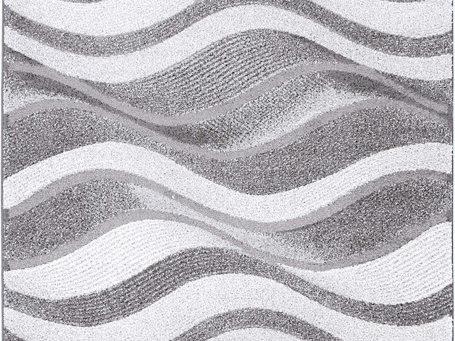 Chelsea Waves Grey Plush Rug