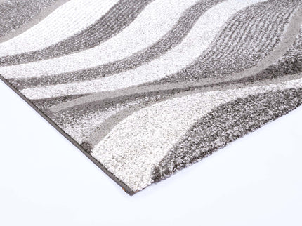 Chelsea Waves Grey Plush Rug
