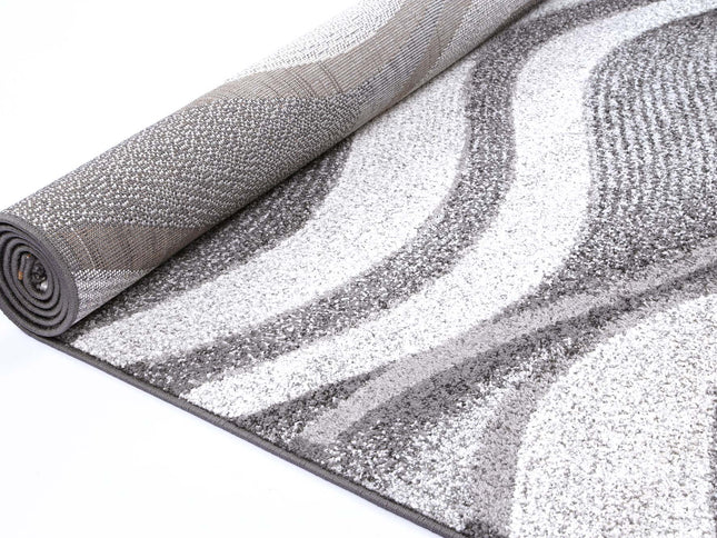 Chelsea Waves Grey Plush Rug