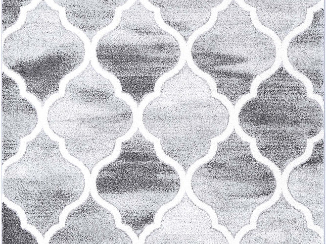 Chelsea Lattice Grey Plush Rug