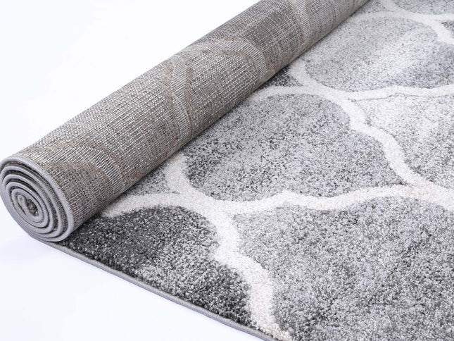 Chelsea Lattice Grey Plush Rug