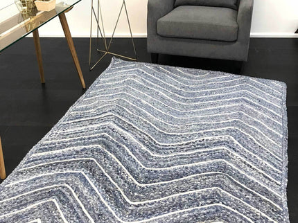 Artisan Blue Chevron Rug