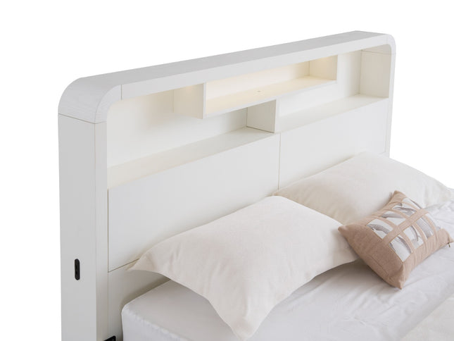 Costa 4Pce Queen Bedroom Suite - White Asg Grain