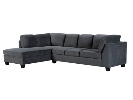 Carla Left Chaise - Dark Grey