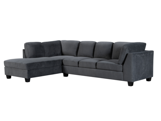 Carla Left Chaise - Dark Grey