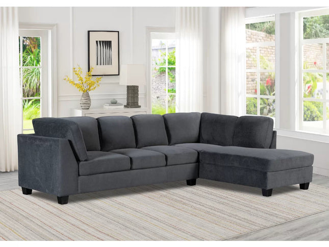 Carla Right Chaise - Dark Grey