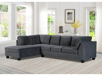 Carla Left Chaise - Dark Grey