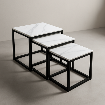 Cindy Square Nest of 3 Coffee table