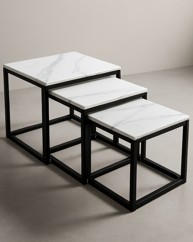 Cindy Square Nest of 3 Coffee table