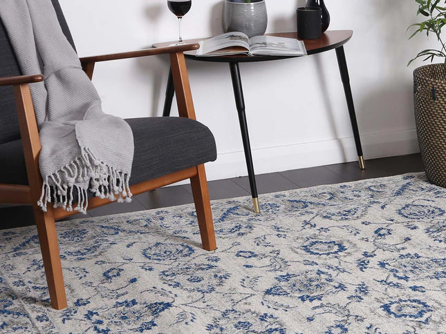 Delicate Cassandra Blue & Ivory Rug