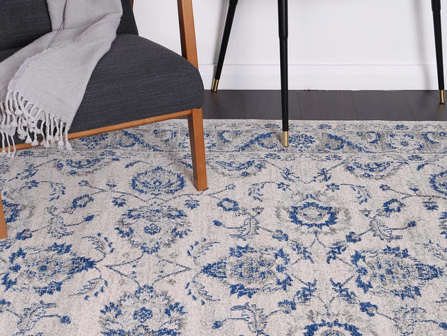 Delicate Cassandra Blue & Ivory Rug
