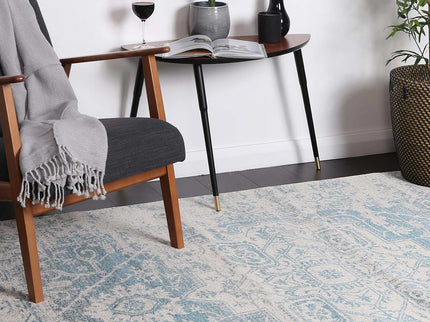 Delicate Audrey Ivory & Blue Rug